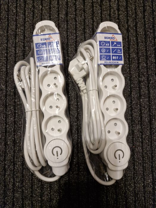 Przedłużacz prądowy 3m 5xGN (2P+Z)