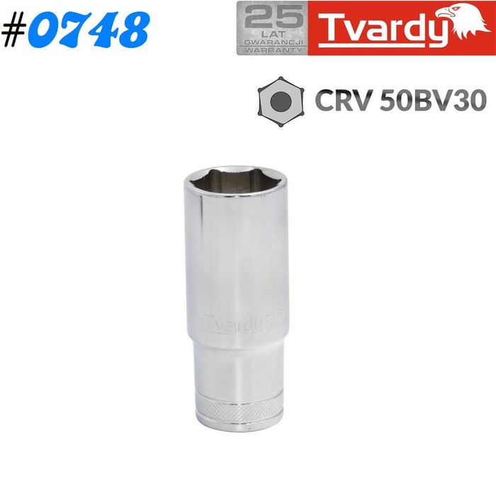 5 x Nasadka 17mm 6kątna 1/2" długa Tvardy nasadka 17mm klucz 17mm