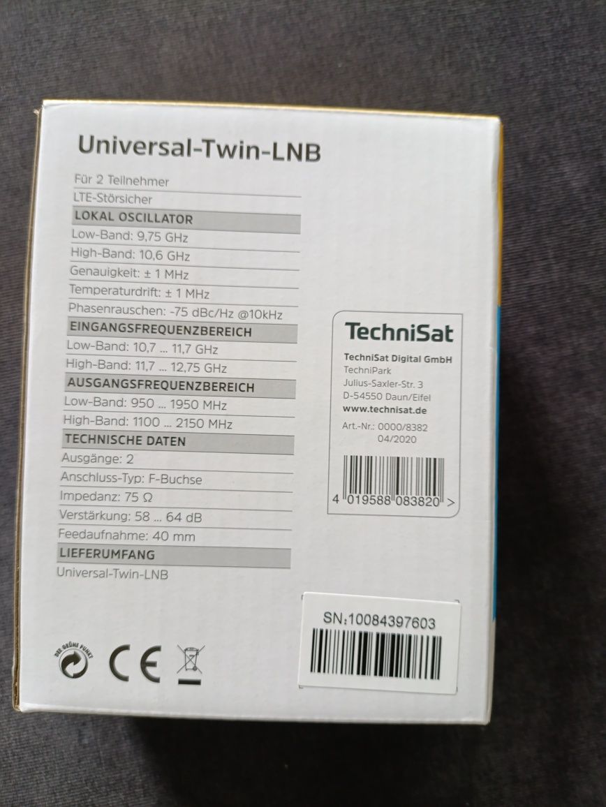 Konwerter Universal Twin LNB Black Edition