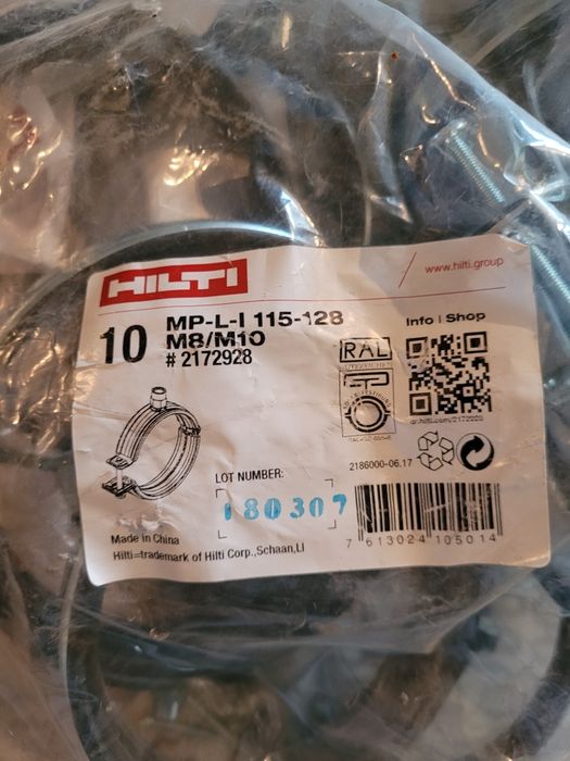 MP-L-I Obejma do rur, z szybkim mechanizmem zamykającym. M8/M10