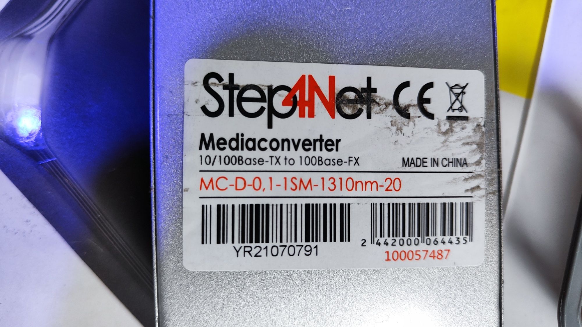 Медіаконвертери 2 шт. STELS-МС100-В5320В-SC та  Step4Net 10/100Base-TX