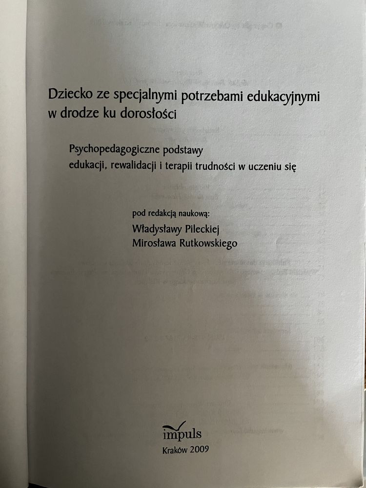 Dziecko ze specjalnymi potrzebami edukacyjnymi/W.Pilecka,M. Rutkowski