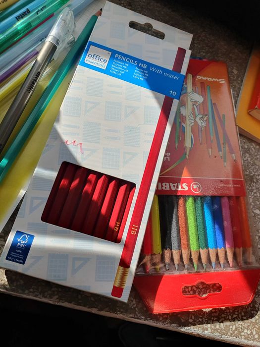 Zestaw mazaki pisaki flamastry ołowek długopis BIC nowe i używane