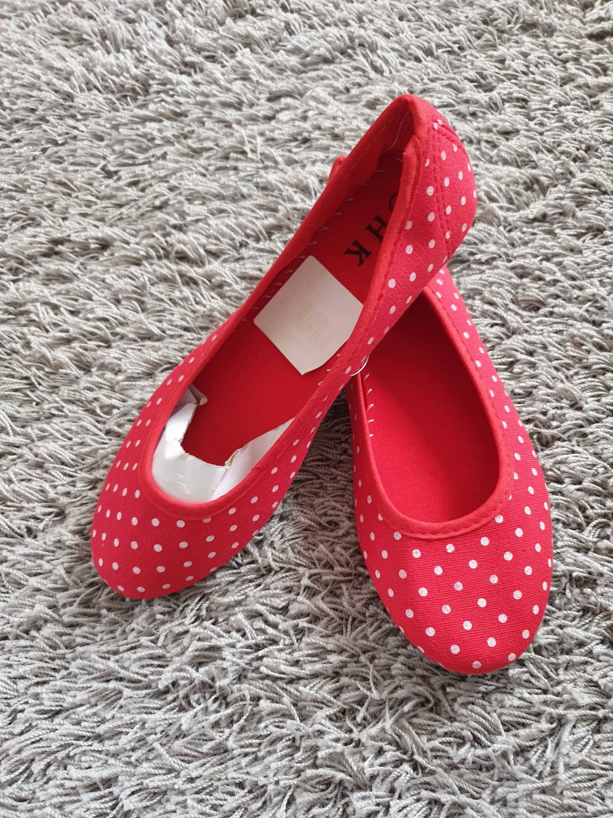 Nowe buty baleriny 36 37 38 balerinki baletki pantofelki materiałowe