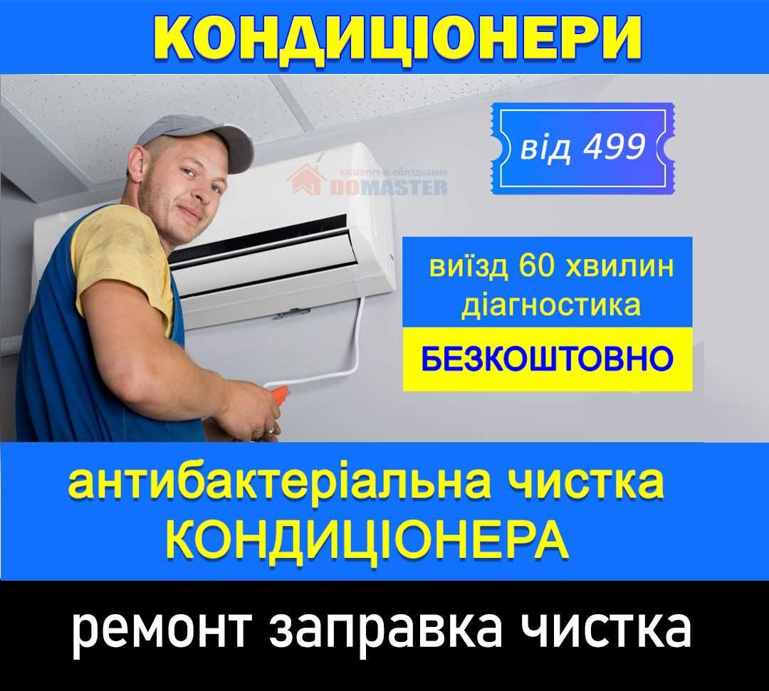 Качественная ЧИСТКА кондиционера от 500 грн, ЗАПРАВКА кондиционера