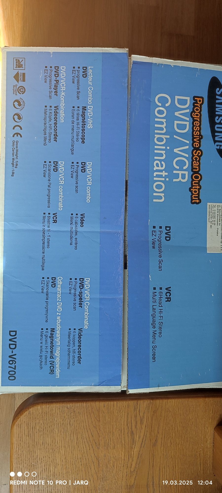Nowy dvd v 6700 Samsung combo