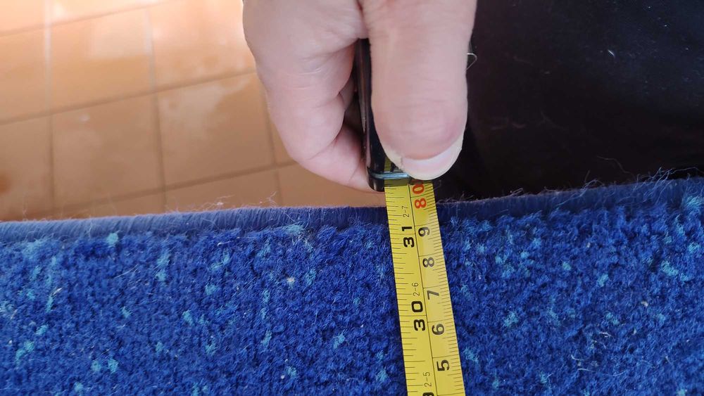 Tapete azul para quarto ou sala - 150x80 cm 3100g