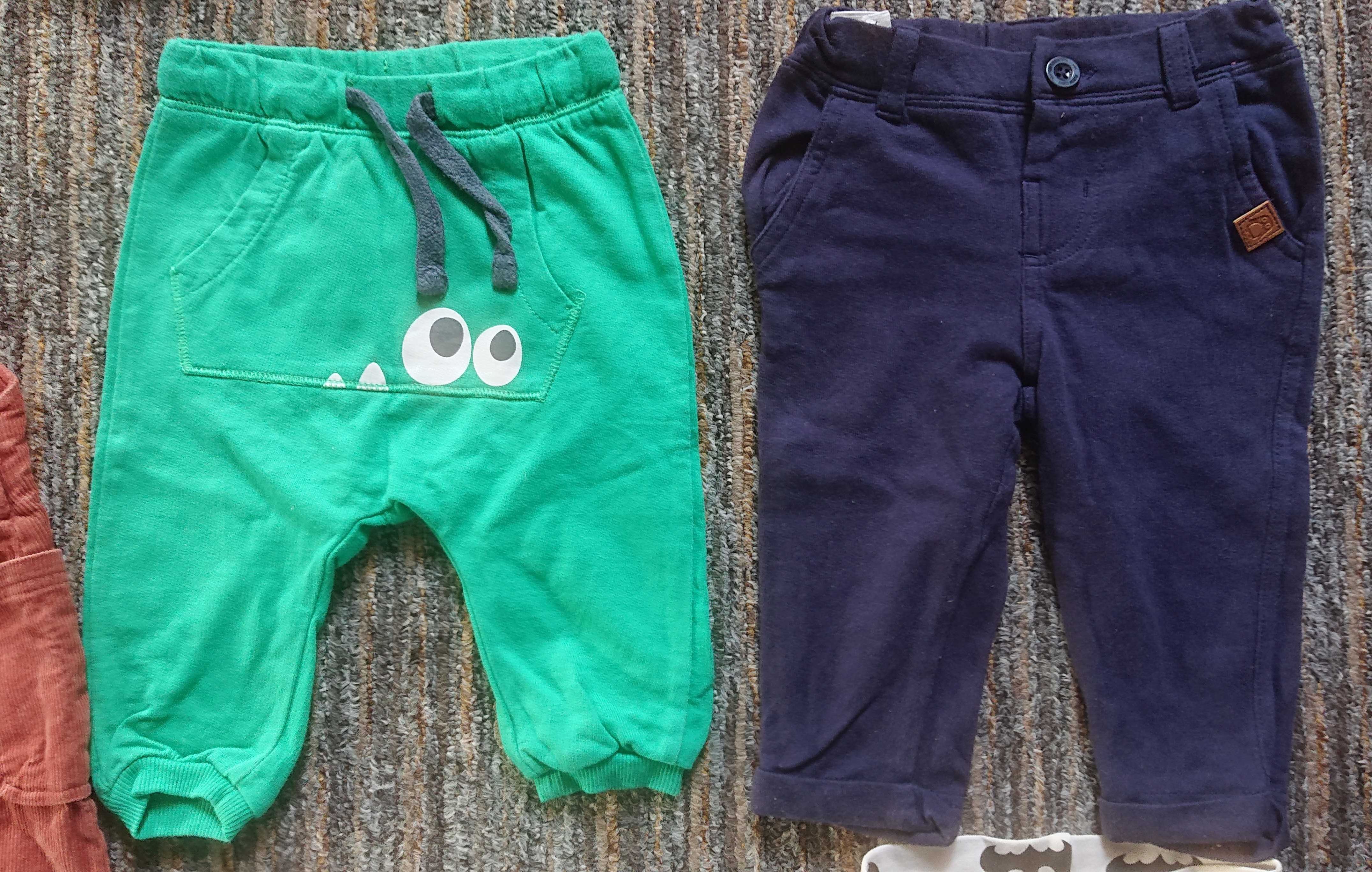 7 x spodnie Zara, H&M, George, CoolClub, Pepco / r. 62/68 / dżinsy
