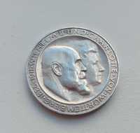 Німеччина 3 марки 1911 р. Весілля Вільгельма II та Шарлоти срібло