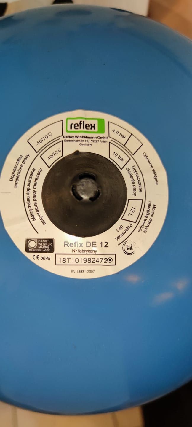 Reflex Refix DE 12 naczynie przeponowe + szybkozłączka gratis