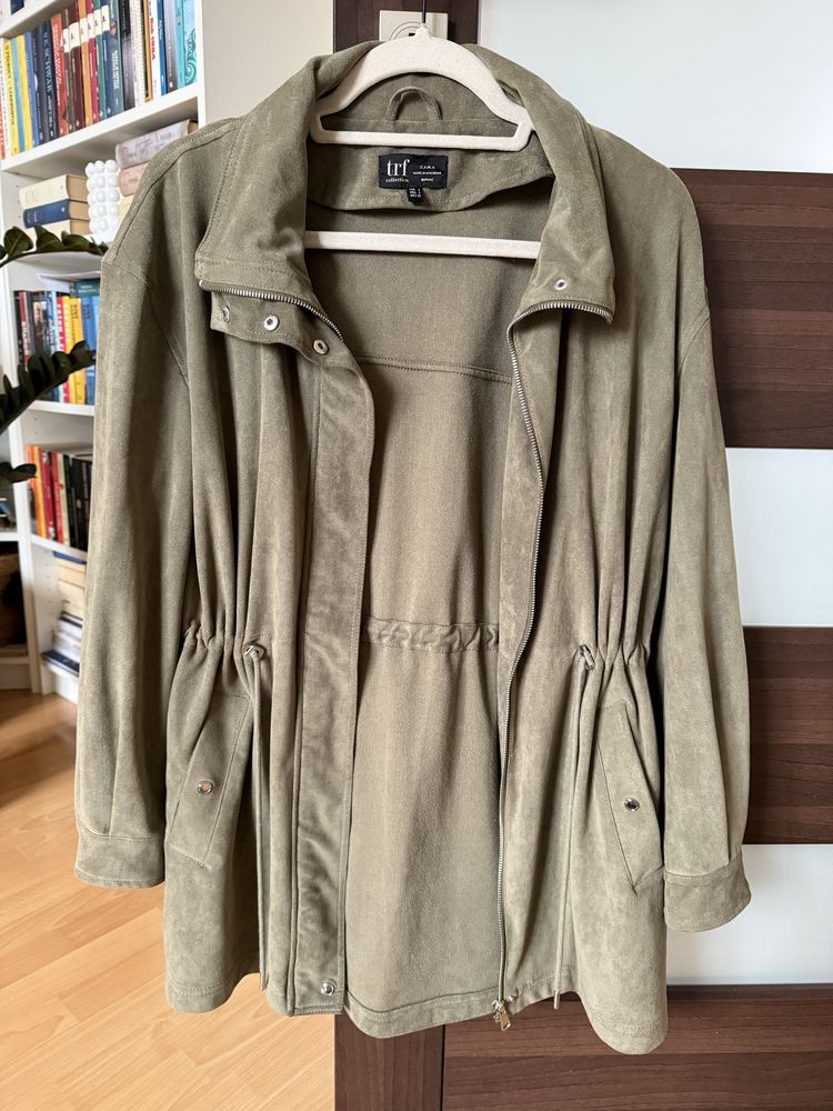 Kurtka parka przejściowa Zara S 36 zieleń khaki