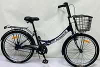 Велосипед складний Corso 24”Advance складна сталева рама 14”корзина