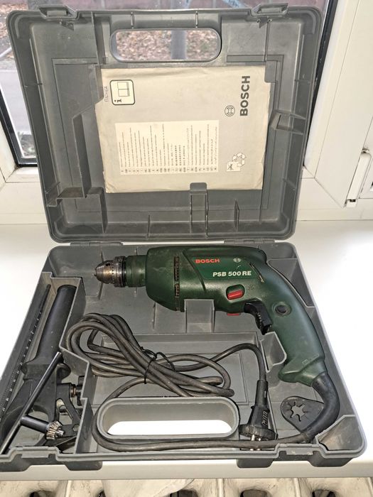 Оригінальна ударна дрель BOSCH PSB 500 RE  повний комплект