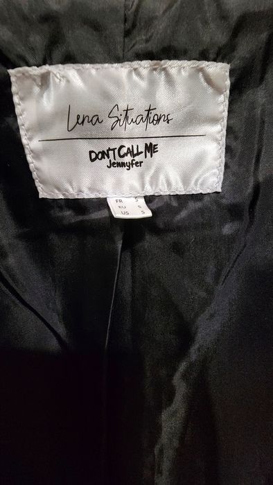 Чорна шкіряна куртка Don't call me Jennyfer