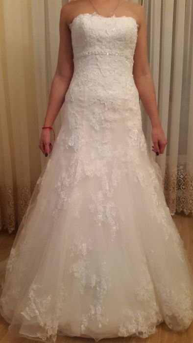 Элегантное свадебное платье ENZOANI 42-46р СРОЧНО
