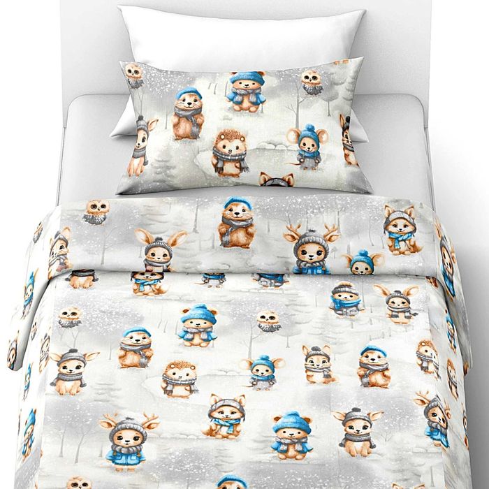 Pościel antyalergiczna 160x200+1x70x80 Naturalna Bawełna Świąteczna