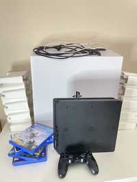 PlayStation 4 + comando + jogos