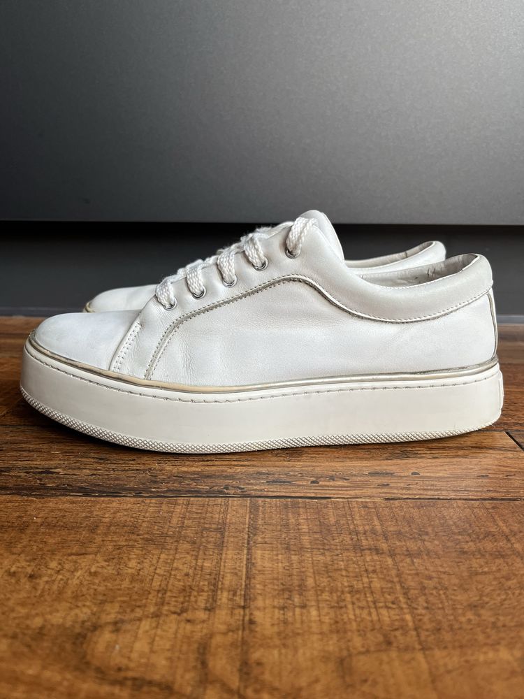Max Mara белые женские кроссовки 36,5
