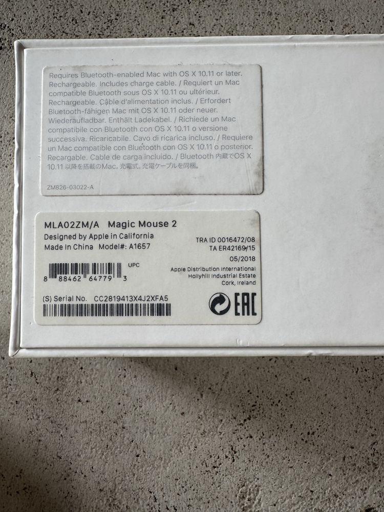 Apple Magic Mouse 2 – model A1657 + oryginalny kabel Lightning!