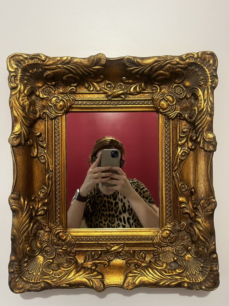 Espelho Decorativo Dourado – Loja do Gato Preto