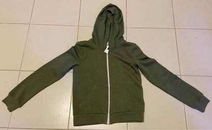 Casaco da marca H&M com capuz, Tamanho 146/152, verde caqui