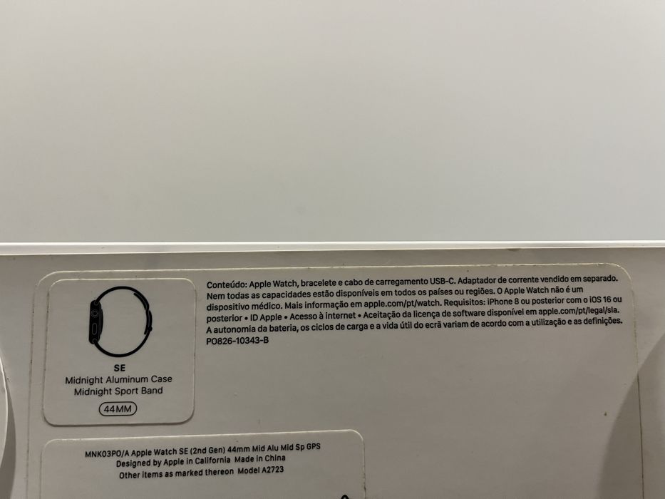 Apple Watch SE 2 44mm GPS - Saude Bateria 94% - Como Novo!