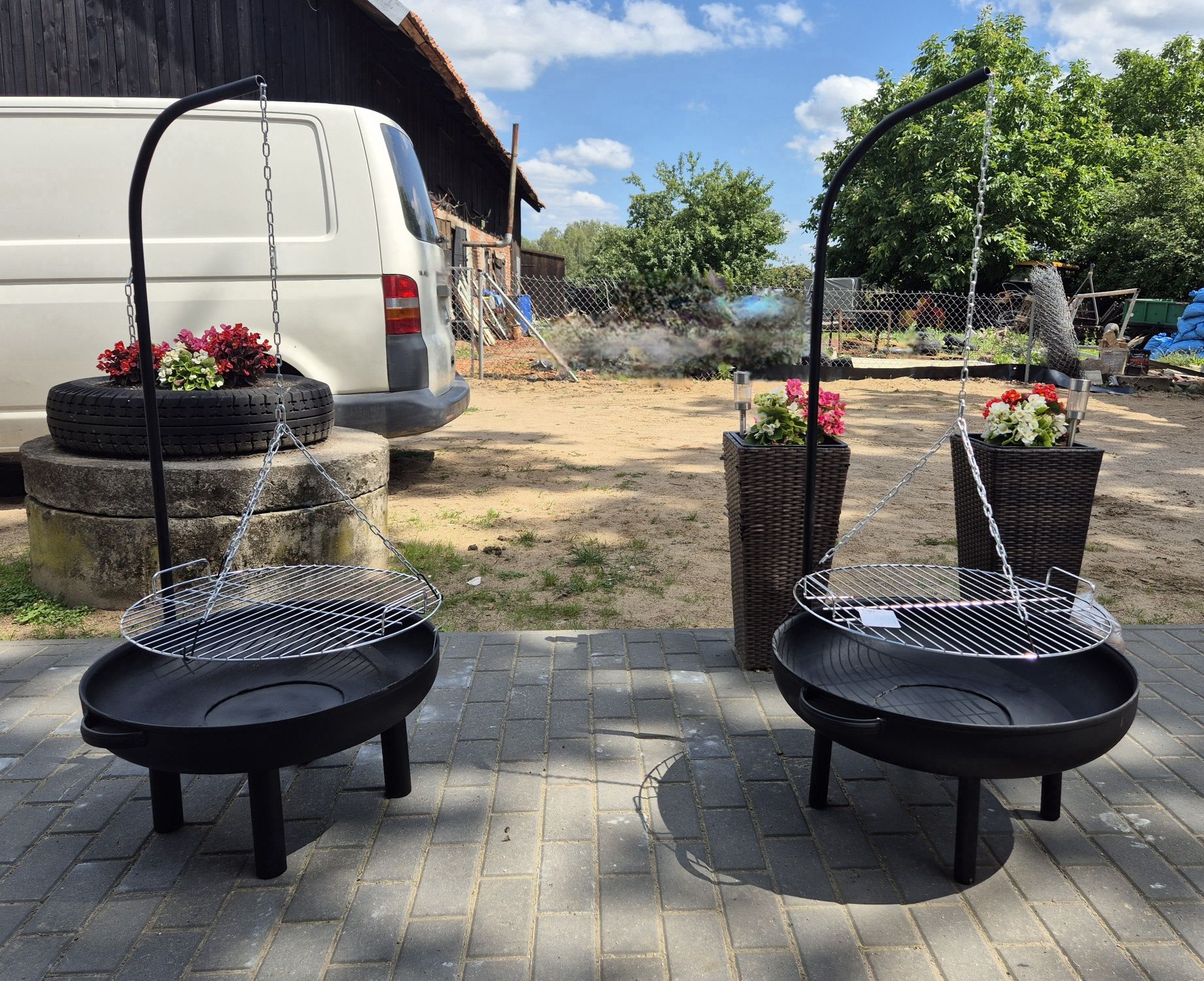 Palenisko ogrodowe grill spawany na ognisko