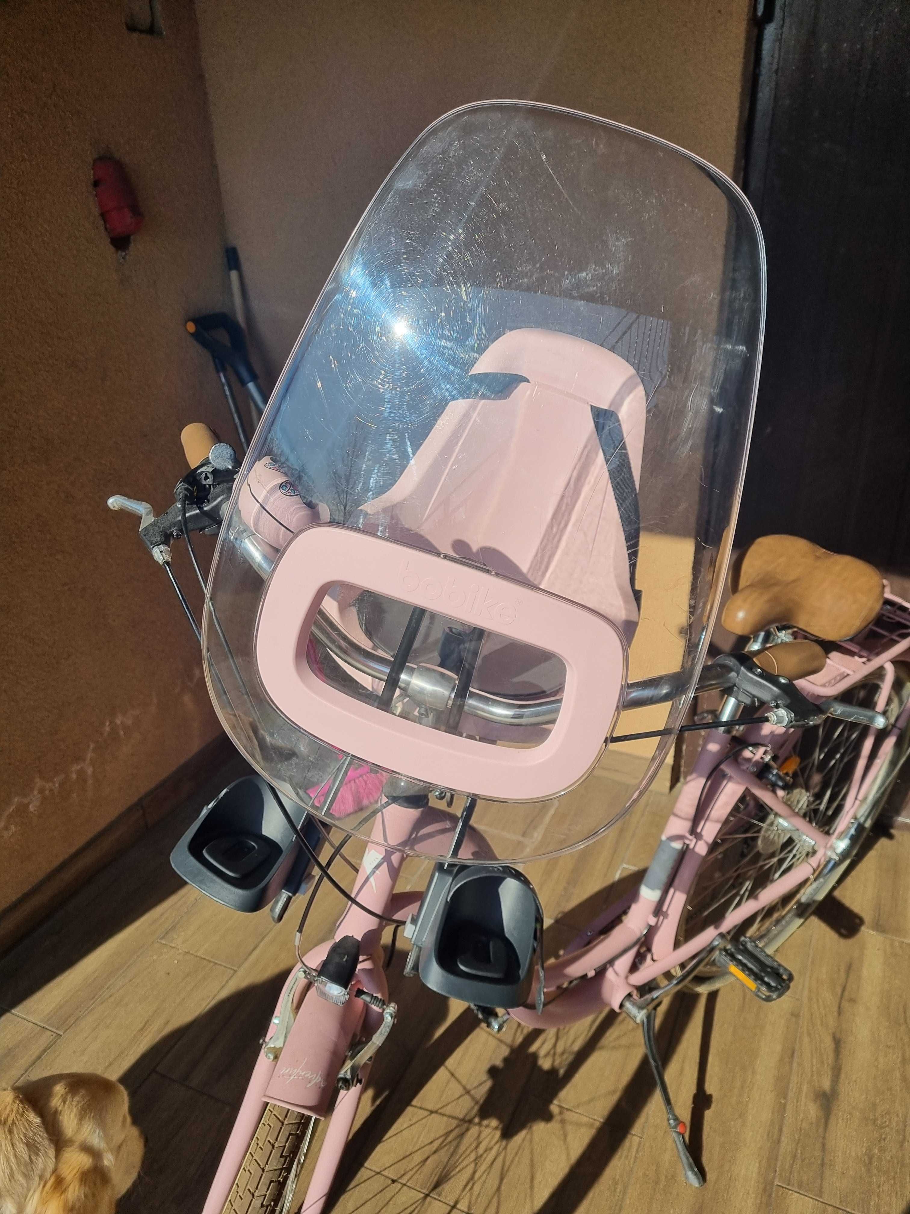Fotelik rowerowy Bobike różowy siedzisko na rower dla dziewczynki