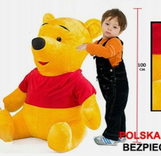 Mis Gigant XXL kubus puchatek maskotka pluszowa fotelik