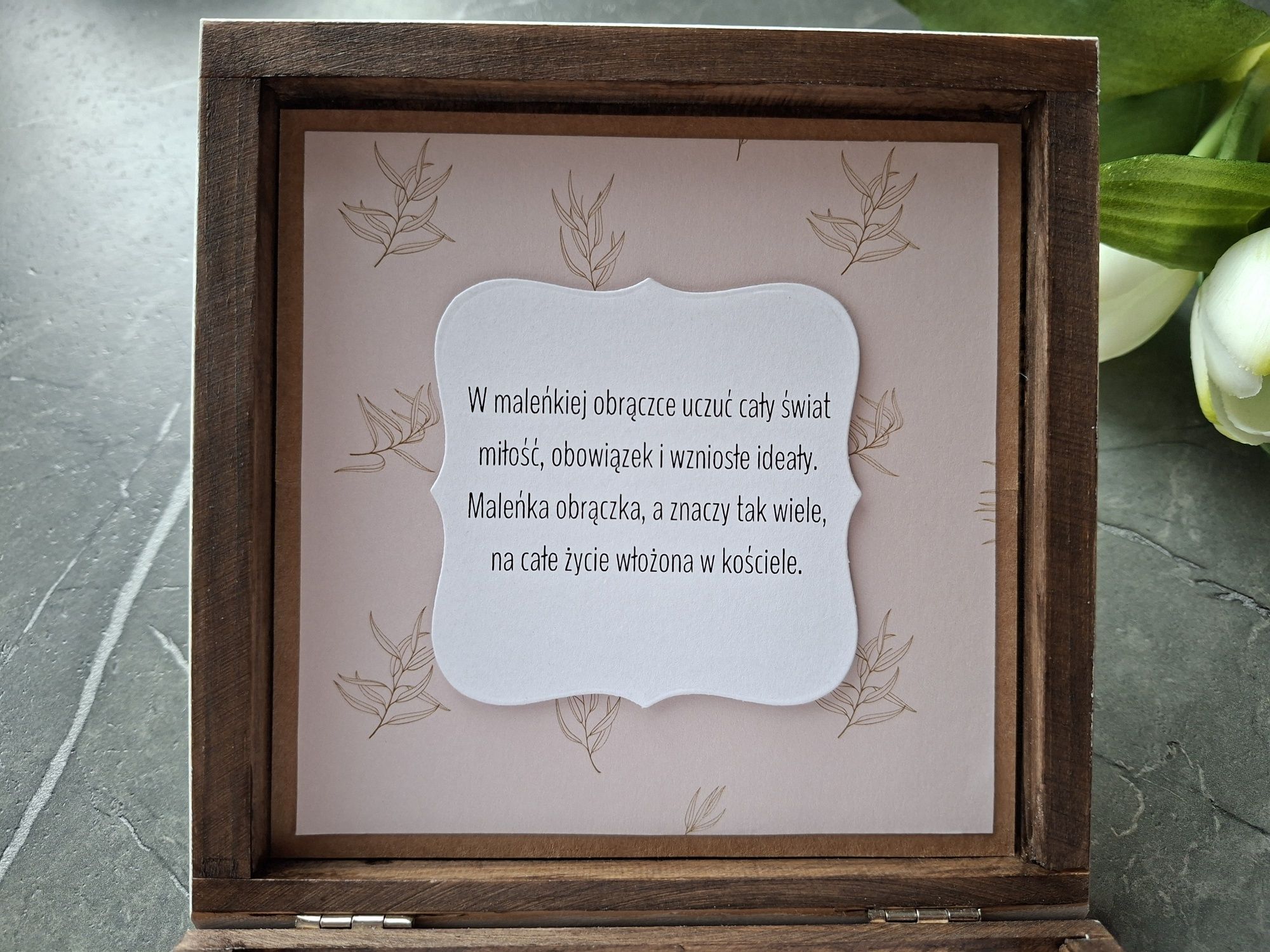 Pamiątka/pudełko boho ślub - handmade