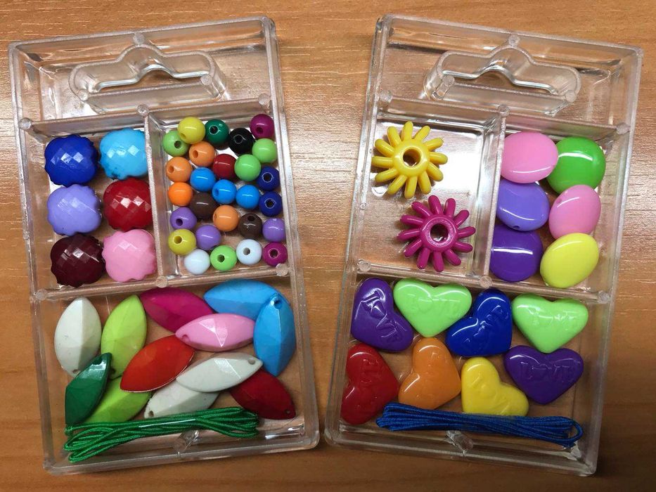 Подарок девочке 2в1 набор рукоделия украшения сердечки бусины камни