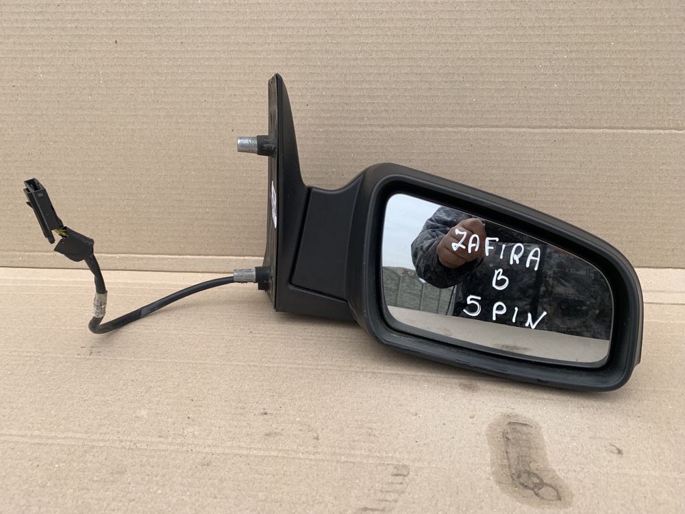Opel Zafira B prawe lusterko 5 PIN czarne EUROPA