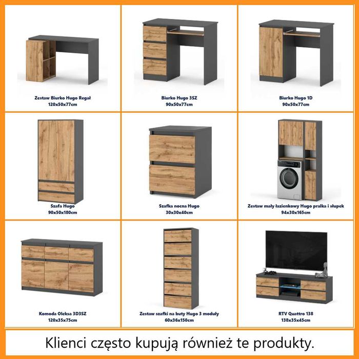 Biurko Szkolne Nowoczesne 6 Szuflad Ofi 120cm Komputerowe Młodzieżowe