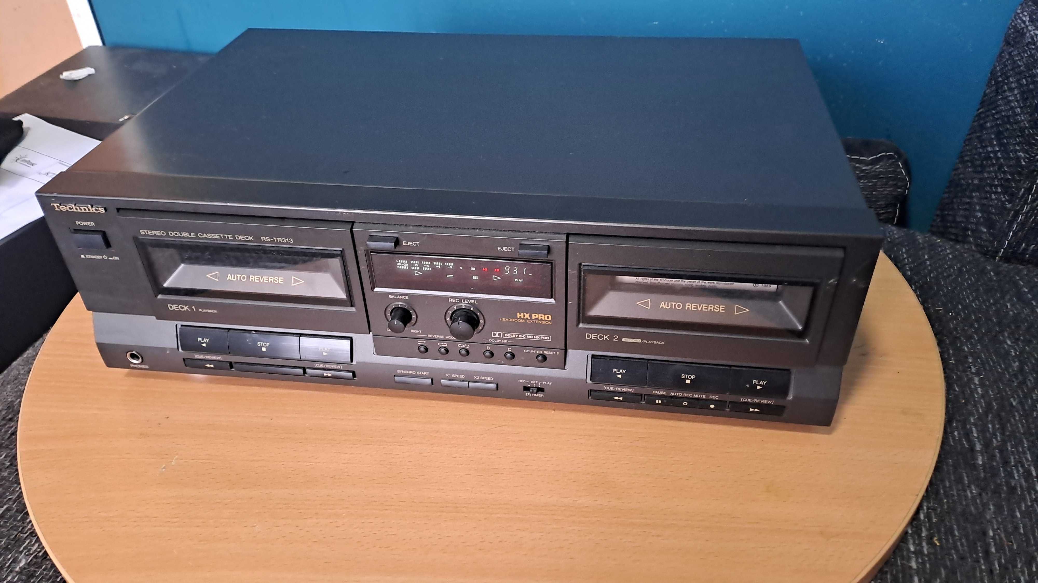 Magnetofon Technics RS-TR 313 2 kasetowy deck brak jednej stópki