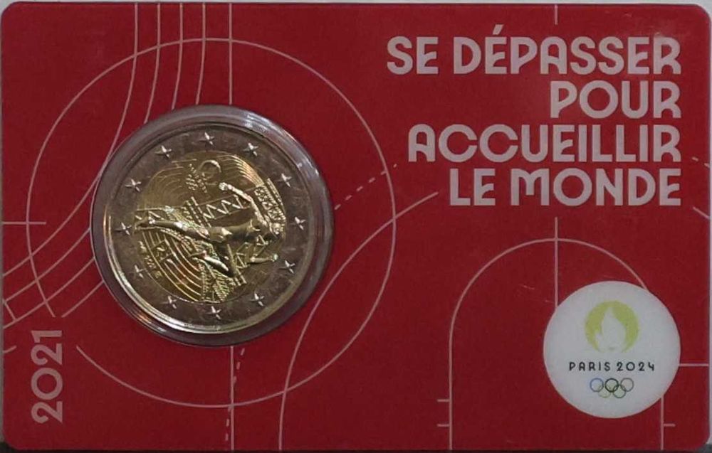 Moeda 2 € - XXXIII Jogos Olímpicos de Verão, Paris 2024 (CoinCard)
