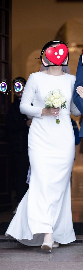 Suknia ślubna długi rekaw XL XXL sukienka