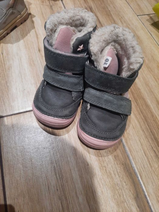 Buty dla dziewczynki na zimę Świecące LED DD STEP W071-661B Grey