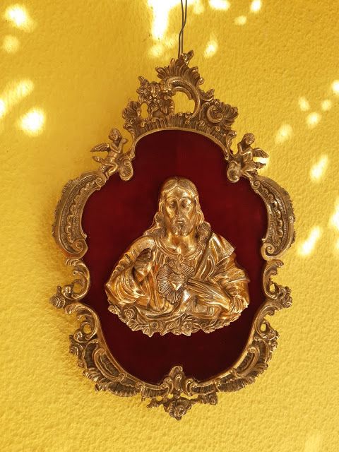 Quadro com Cristo em bronze