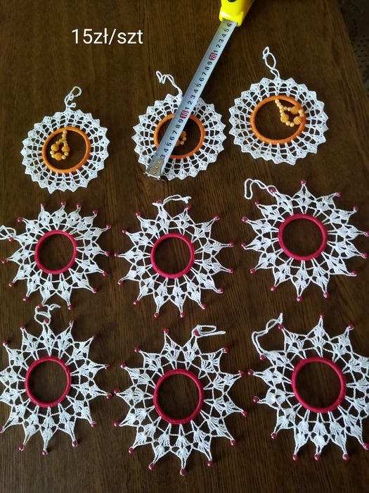 Ozdoby choinkowe szydełkowe