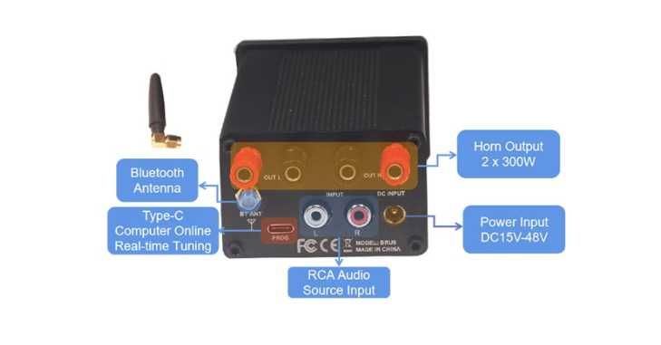 Усилитель мощности Wondom Bru5 TPA3255 2x200W класс D Д Bluetooth