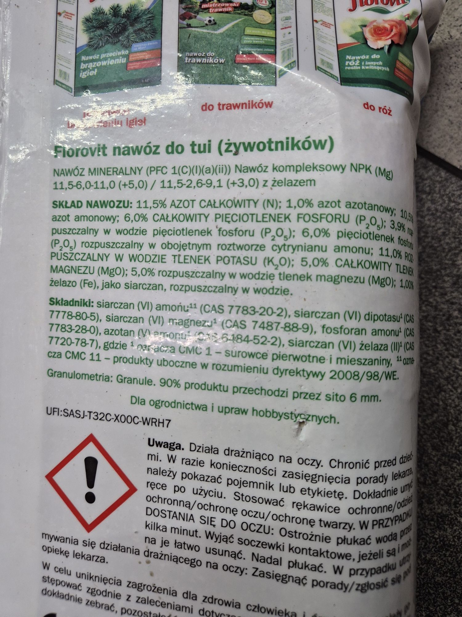 Nawóz do tui żywotników iglaków Florovit 10 kg