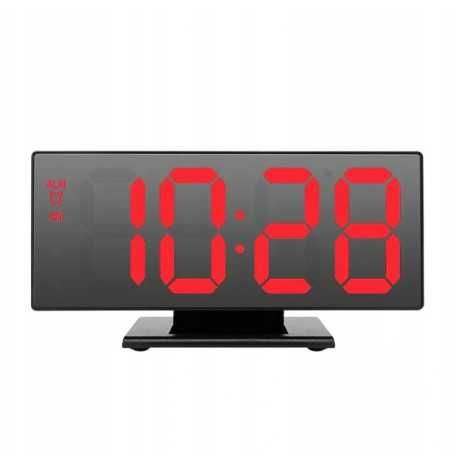 Zegar elektroniczny LED DS-3618L czerwony LED z budzikiem, termometr