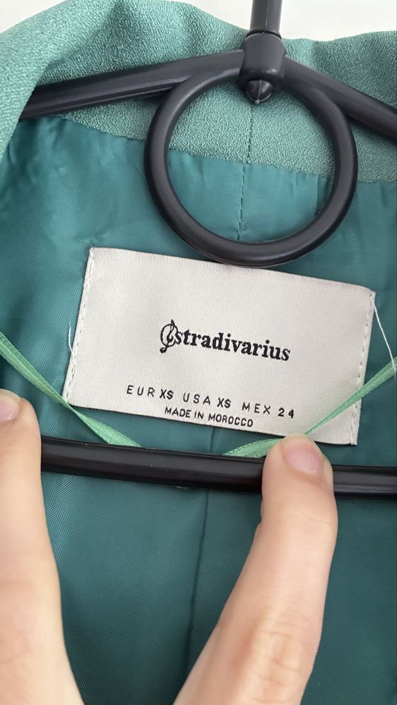Stradivarius XS/34 zielona marynarka