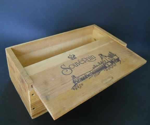 Деревянный ящик-коробка под бутылки Souverain
