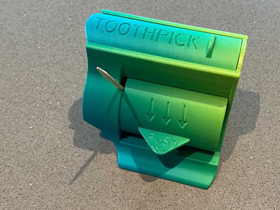 Paliteiro 3D Premium – Dispensador Automático de Palitos, Sem Montagem