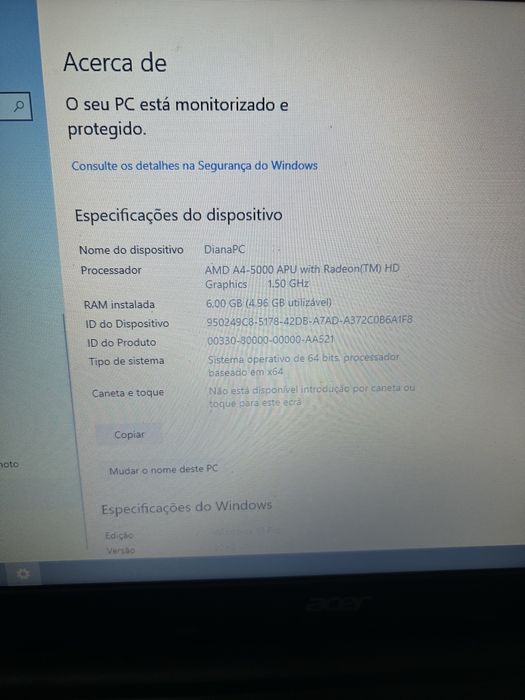 Computador Portatil Acer