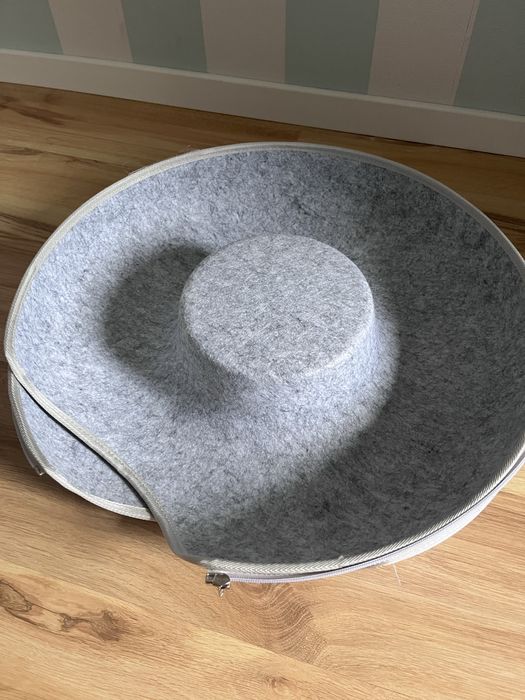 Donut legowisko tunel dla kota szare 50 cm