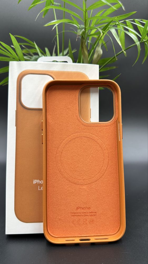 Skórzane Magsafe Etui do Iphone 13 Pro Max Orange