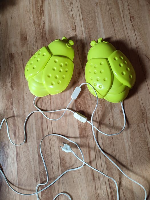 Ikea lampka kinkiet dla dziecka żuczek zielony zestaw 2 sztuk