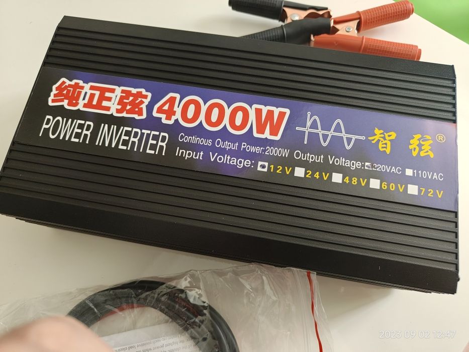 інвертор чистий синус 12в  1000 3000 4000 ват инвектор інвектор